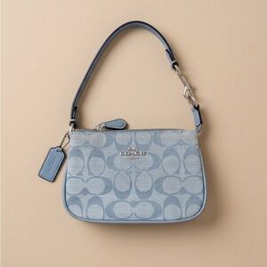 Coach Nolita 15 Denim Light Blue Signature Canvas Bag
